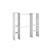 JFB Dressing Biały z 6 półkami i 2 szafkami na ubrania: 198 x 40 x 180 cm