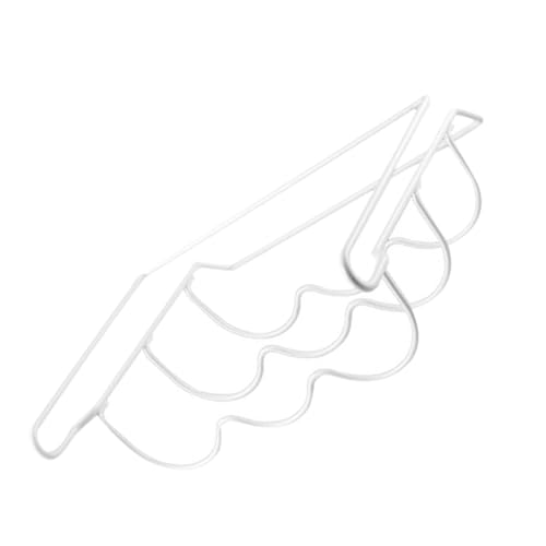 GRIRIW Fridge Drink Organizer Beer Rack Fridge Bottle Organizer White Iron Storage Rack