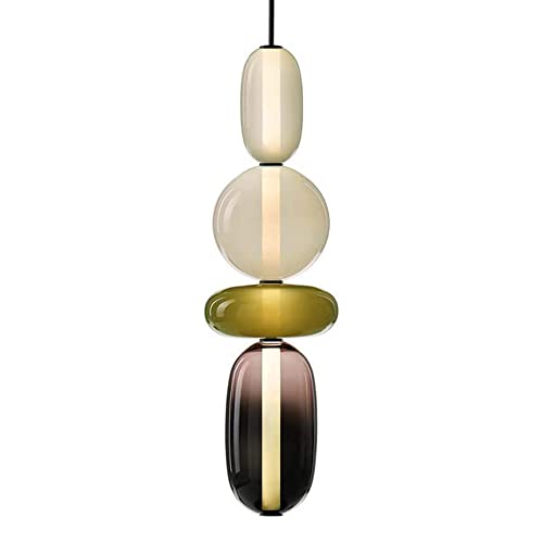 Lustre en verre teinté de style vintage chic pour une déco raffinée