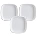 Re-Play Made in USA 3pk Plates with Deep Sides for Easy Baby, Toddler, Child Feeding - White