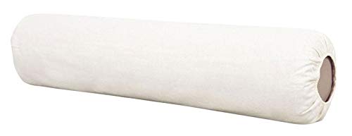 Cuscino di supporto per massaggio completo, rotondo, 100% cotone spazzolato, igienico, di lusso, morbido e semi-rotondo, adatto a tutte le dimensioni fino a 68 cm [naturale]