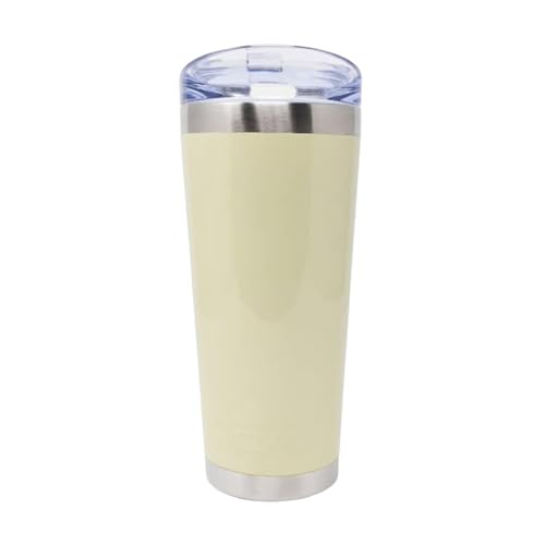 MyBevi Classic Premium Stainless Steel Tumbler with 12-Hour Temperature Control, Tritan Lid, and BPA-Free Construction | Cream Sparkle, 26 oz