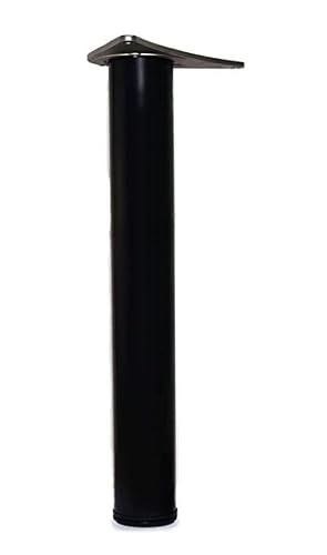 Image of REJS 4 x 870mm Adjustable Black Breakfast Bar Worktop Support Table Leg 60mm Diameter