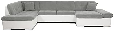 Honeypot - Sofa - Bergen - Corner - Sofabed - Storage - Fabric (All Grey, Left Hand Corner)