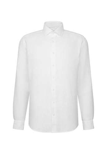 Chemise d'affaires Seidensticker en lin blanc coupe regular taille 38