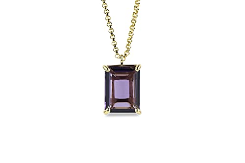 Pendentif améthyste et colliers intemporels en or 14k pour femmes