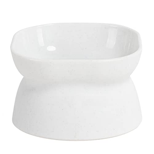 Dog Bowl Raised for Food Water Bowls Elevated Dish Pet Feeding Bowl No-Spill 10° Slanted Pet Dish White/Black