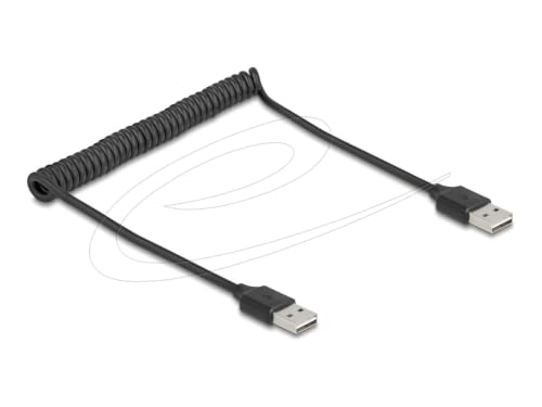 DeLOCK 90124 câble USB USB 2.0 0,8 m USB A Noir