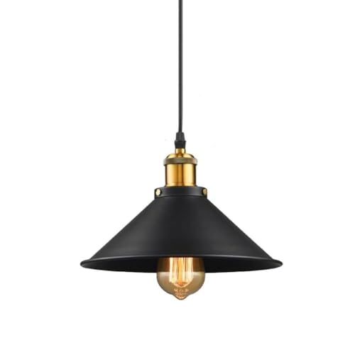Luminaire suspendu en fer noir style industriel vintage pour îlot cuisine