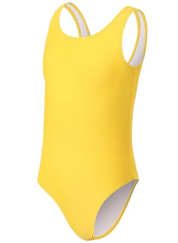 Image of One Piece Swimsuit for Girls 6-16 Years with Removable Chest Pad Quick Dry & Stretchy for Swim Team Beach
