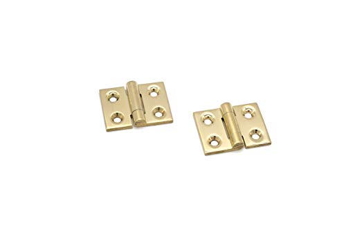 Small 1-1/4" Butt Hinges Hinge Premium Cabinet Hinges Box Hinges Grandfather Clock Hinges Furniture Hinges Boat Cabinet Hinges - Made Of Polished Solid Brass - Sold In Pairs (2 Hinges) #TOP11