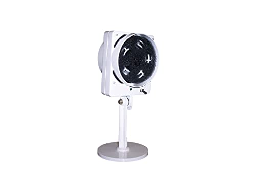 EDSYN FXF14W White Compact FUMINATOR Table Top Fume Extractor Fan with Round Base and SR538 12VDC