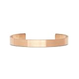 Daniel Wellington Line Cuff Bracelet – Bracciale a polsino impilabile per donne e uomini, acciaio inossidabile 316L, design minimalista da impilare e stratificare, 185 mm, oro rosa spazzolato