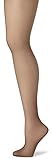Hanes Silk Reflections Control Top Sheer Toe Silky Sheer Pantyhose, Barely Black, Size AB (Pack of 6)