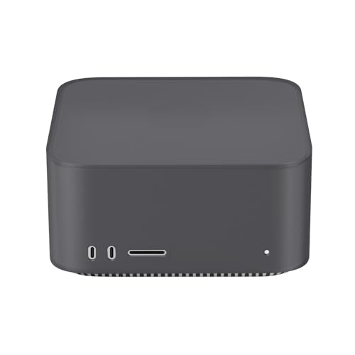 Durable Soft Silicone Cover Host Protective Case for 2025 Model Mac Studio Scratch Dust Resistant Wear-Resistant with Ventilated Cooling Design Secure Snug-Fit Coverage with Port Accessibility