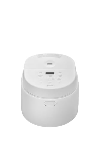 Panasonic 10 Cup 1.8L Premium Rice and Multi Cooker with Fuzzy Logic and 3D Heating, 24 Hour Timer, Non-Stick Pan and 10 Auto Menus for Rice, Porridge, Bread, Cake, Soup, Slow Cook and More, White (SR-DL184WST)