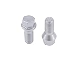 Levando 20 Stück Radschrauben M14x1,5 25mm Schaftlänge Kegel 60° SW17 – Radbolzen-Set mit 20x Radschraube in OE Qualität, für Alufelgen & Reifenwechsel, Farbe Silber