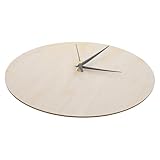 ULTECHNOVO Quadrante Orologio Rotondo in Legno 25 CM per Creazioni Artigianali Supporto per Orologio al Quarzo Adatto a Laboratori e Aule