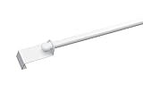 Material: Metall | Farbe: weiß | Stangendurchmesser: 9 mm | Lieferbare Längen: 40 cm (Spannweite von 40 – 60 cm) | 60 cm (Spannweite 60 – 90 cm) | 90 cm (Spannweite 90 – 130 cm) | 120 cm (Spannweite 120-160 cm)