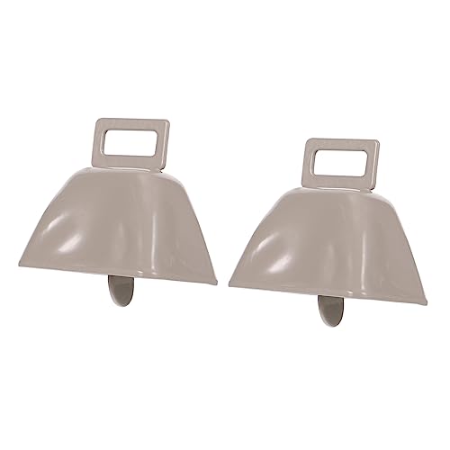 Mikikit 1set Square Bell Dog Bell Ring Gold Bells I Heard The Bells Chime Cow Bell Door Gate Vintage Bells Craft Bells Anti- Bells Cowbell Sheep Bell Pendant Hand Bells Collier 2pcs