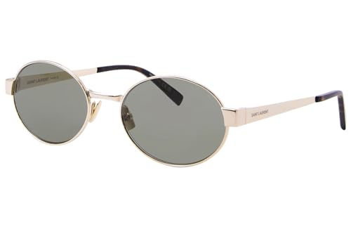 Saint Laurent SL-692 003 Sunglasses Women's Gold/Green Round Shape 55mm