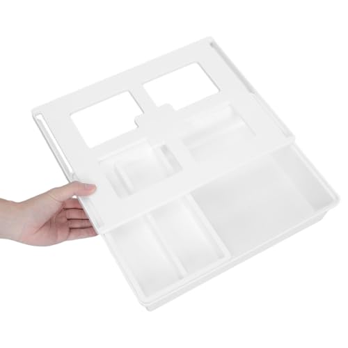 Organizador de cajones bajo escritorio jojofuny 3 piezas con 3 cajones plásticos autoadhesivos, diseño combinado para oficina o espacio de trabajo en casa miniatura 4