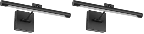 Image of Joosenhouse LED Picture Light Fixtures 16.53 inch Inches Long Modern Black Wall Lamps with Rotatable Lighting Tube Picture Frame Lights for Paintings 7W(50W Eqv.) Hardwired Connection 3000K (Pack of 2)