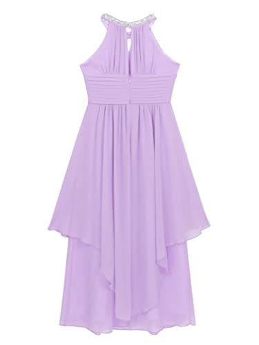 Kids Girls Dress Sequined Halter Special Occasion Dresses Elegant Long Birthday Party Dress Maxi Ball Gown4