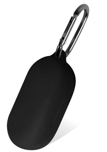 Geiomoo Silicone Case for JBL SoundGear Sense, Protective Cover with Carabiner (Black)