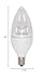 Satco S8952 Candelabra Light Bulb in White Finish, 3.75 inches, Clear, 1 Count (Pack of 1)