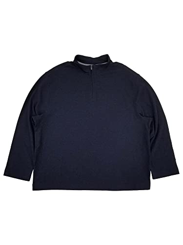 Pull zippé 1/4 homme Van Heusen bleu foncé XXL coupe ajustée sans serrer