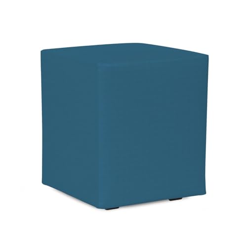 Howard Elliott Block Patio Cube Ottoman Replacement Cover Exclusively Made for Howard Elliott Universal Patio Cube Furnitures, Premium 100% Sunbrella Acrylic Cover, Seascape Turquoise