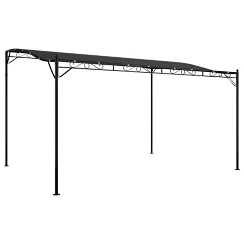 Willood Garten Pavillon Markise Anthrazit 4x3 m 180 g/m² Stoff und Stahl