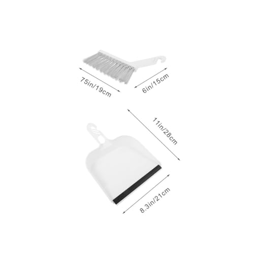 Garneck 2 Sätze Mini Tischbesen und Kehrschaufel Set Kompaktes für Schreibtisch und Arbeitsplatte Tragbare Kleine Kehrschaufel mit Besen für Büro und Zuhause Robust und Dekorativ – Bild 3