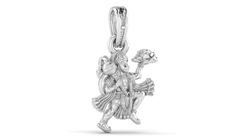 Pendentif chaîne Hanuman argent pur, le médaillon Bajrang Bali au quotidien