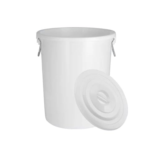 Bote de basura de cocina doméstica blanco redondo contenedor de residuos