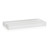 VITAdisplays stojak reklamowy DIN A4 z masywną, satynowaną podstawą z tworzywa PLEXIGLAS® / stojak T/stojak w kształcie litery T jako ekspozytor na stół