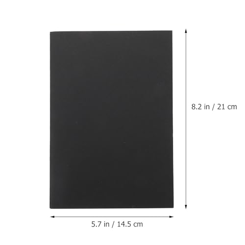 Cuaderno diario de papel kraft negro A5 Hohopeti de 12 piezas, ideal para notas de clase y viajes 2