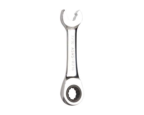 Jonard Tools Asws-R716, Stubby Ratcheting Combination Speed Wrench, Angled Head, 7/16" #TOP18