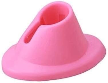 Soporte de base de botella de goma suave rosa para esmalte de uñas, soporte de soporte para decoración de uñas, herramientas de ma