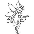 Garden Fairy Rubber Stamp Approx 30 x 30 mm