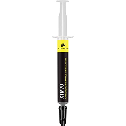 Corsair XTM70 Extreme Performance Thermal Paste, 3g for Intel & AMD Processors up to 250W+ TDP - Low Viscosity, Easy Application, Three Included Cleaning Wipes and Applicator Kit for Desktop
