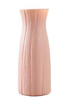 VRB DecTM 1Pcs Narrow Plastic Ceramic Vase, Flower Vase, Pampas Grass Vase,Vase for Flower,Vase for Plants,Vase Home Decor Centrepiece Decor for Home, Office,Living Room Decor Aesthetic (Pink Color) (B0D3LPH15V) Amazon Price History, Amazon Price Tracker