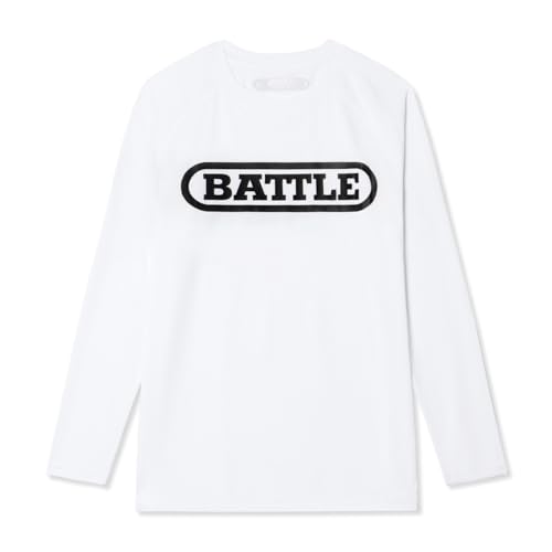 Battle Youth Long sleeve Performance-Big Logo, White/Black, Large