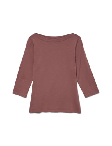 VERO MODA Damen Vmpanda Modal 3/4 Top JRS Noos Langarmshirt, Rose Brown,M VERO MODA Damen Vmpanda Modal 3/4 Top JRS Noos Langarmshirt, Rose Brown,M