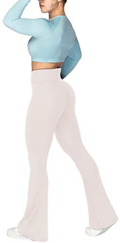 Image of Sunzel Flare Leggings, Crossover Yoga Pants with Tummy Control, High-Waisted and Wide Leg