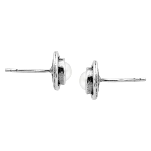 Silpada 'Lunula' 4.5-5 mm Freshwater Cultured Pearl Stud Earrings in Sterling Silver3