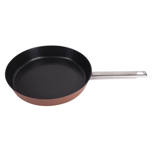 San Ignacio Agros - Sartén de 28cm - Fabricado en Aluminio Forjado - Interior Whitford Quantanium - Recubrimiento Negro - Exterior En Color Terracota - Inducción - Mango Largo De Chapa Lisboa