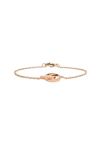 Image of Daniel Wellington Elan Unity Chain Bracelet - 316L Stainless Steel, Interlocking Double Circle Bracelet for Women & Men