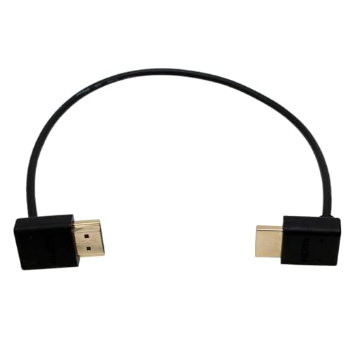 Image of HDMI 8K 30p 4K 60p UHD Cable for ATOMOS Shinobi Portkeys BM5 FEELWORLD Blackmagic Video Assist 4K Monitor Sony FX9 Canon EVA-1 Camera Type A HDMI 2.1 L-Shape 30cm